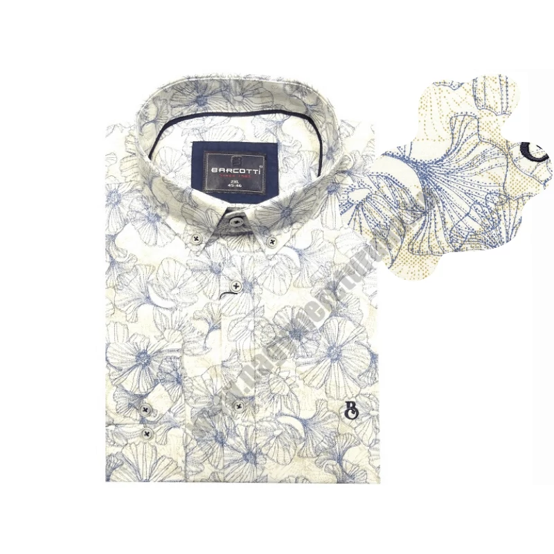 Divatos nagyméretű B.Pistia 3D levél mintás férfi férfi hosszú ujjú ing. 2XL-6XL méretekben rendelhető online vagy jöjjön el személyesen üzletünkbe!
