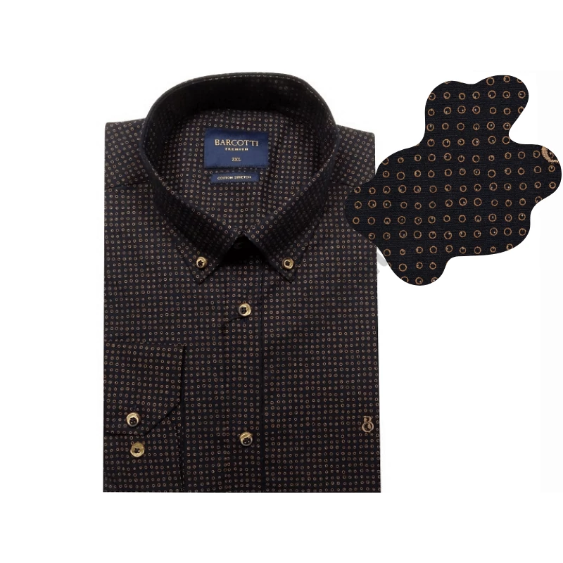 Divatos nagyméretű B.Point barna mintás férfi hosszú ujjú ing. 2XL-6XL méretekben rendelhető online vagy jöjjön el személyesen üzletünkbe!
