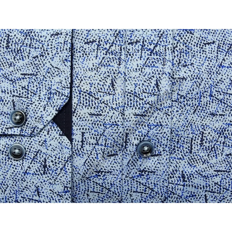 Sportos elegáns férfi nagyméretű B.Sketch kék modern mintás hosszú ujjú ing. 2XL-6XL méretekben rendelhető online vagy jöjjön el személyesen üzletünkbe!2