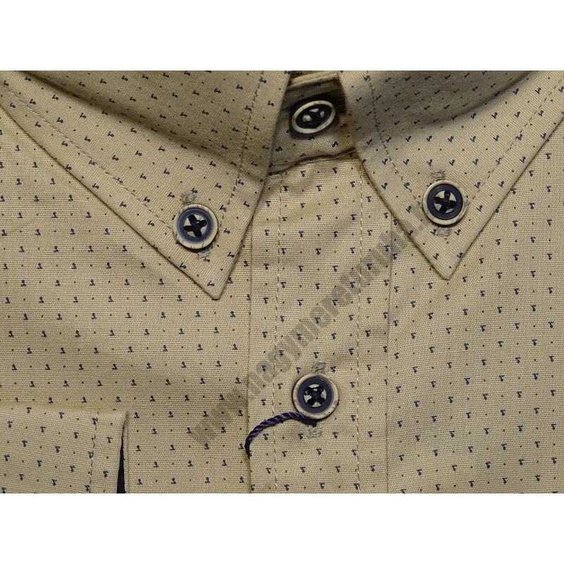 Férfi hosszú ujjú ing 9XL bézs extra nagyméretű