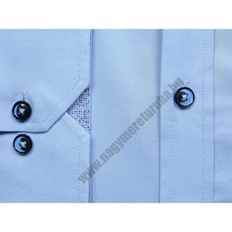 2XL-6XL B.Világoskék nagyméretű férfi alkalmi ing rugalmas pamut anyagból.Rendeljen online kényelmesen vagy jöjjön el személyesen üzletünkbe!3