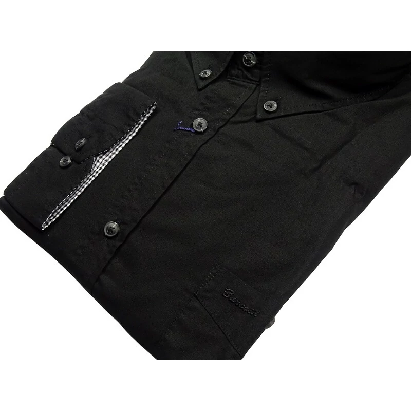 6XL-9XL Extra nagyméretű sportos elegáns B.Fekete hímzett zsebes férfi hosszú ujjú ing kiváló minőségű 100% pamut anyagból.Rendeljen online kényelmesen vagy jöjjön el személyesen üzletünkbe!2