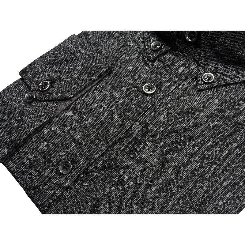 6XL-9XL Extra nagyméretű sportos elegáns B.Fekete mintás férfi hosszú ujjú ing kiváló minőségű rugalmas pamut anyagból.Rendeljen online kényelmesen vagy jöjjön el személyesen üzletünkbe!2
