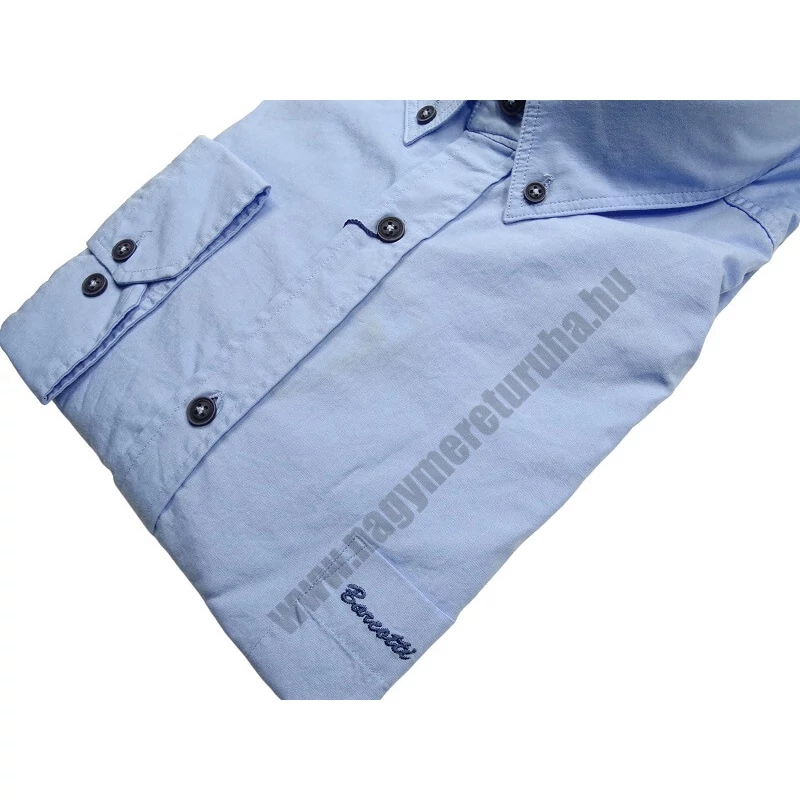 6XL-9XL Extra nagyméretű sportos elegáns B.Kék hímzett zsebes férfi hosszú ujjú ing kiváló minőségű 100% pamut anyagból.Rendeljen online kényelmesen vagy jöjjön el személyesen üzletünkbe!2