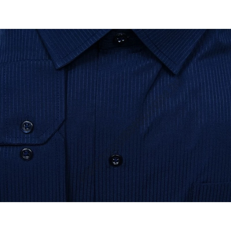 6XL extra nagyméretű elegáns M.Fényes csíkos sötétkék zsebes férfi hosszú ujjú ing kiváló minőségű anyagokból.Rendeljen online kényelmesen vagy jöjjön el személyesen üzletünkbe!2