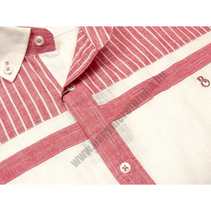 2XL,3XL,4XL,5XL,6XL nagy méretű B.Fehér korall csíkos férfi hosszú ujjú lenvászon ing. Kényelmes nyári viselet.Rendeljen online kényelmesen vagy jöjjön el személyesen üzletünkbe!2