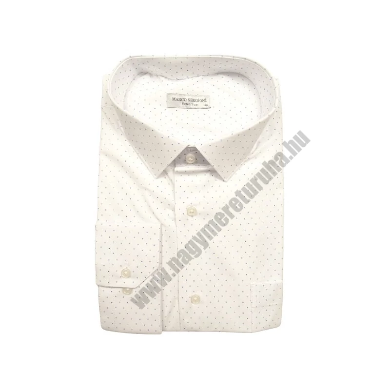 4XL-11XL Extra nagyméretű alkalmi M.Fehér, kék pöttyös zsebes férfi hosszú ujjú ing kiváló minőségű rugalmas pamutból.Rendeljen online kényelmesen vagy jöjjön el személyesen üzletünkbe!