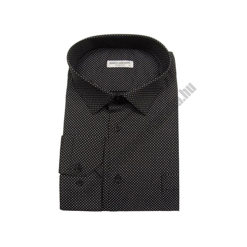 5XL-11XL Extra nagyméretű alkalmi M.Fekete, pöttyös zsebes férfi hosszú ujjú ing kiváló minőségű rugalmas pamutból.Rendeljen online kényelmesen vagy jöjjön el személyesen üzletünkbe!