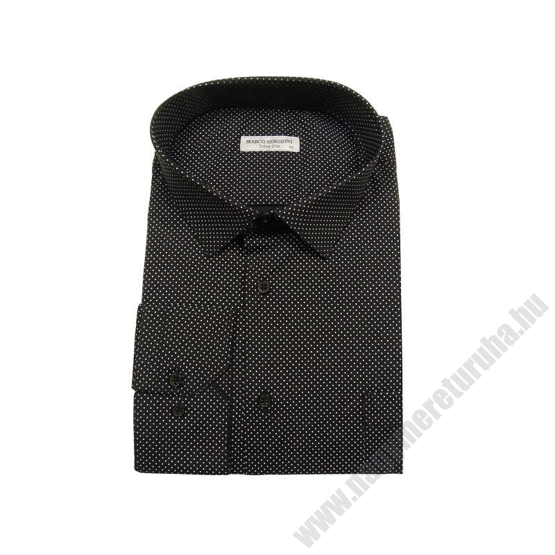 5XL-11XL Extra nagyméretű alkalmi M.Fekete, pöttyös zsebes férfi hosszú ujjú ing kiváló minőségű rugalmas pamutból.Rendeljen online kényelmesen vagy jöjjön el személyesen üzletünkbe!