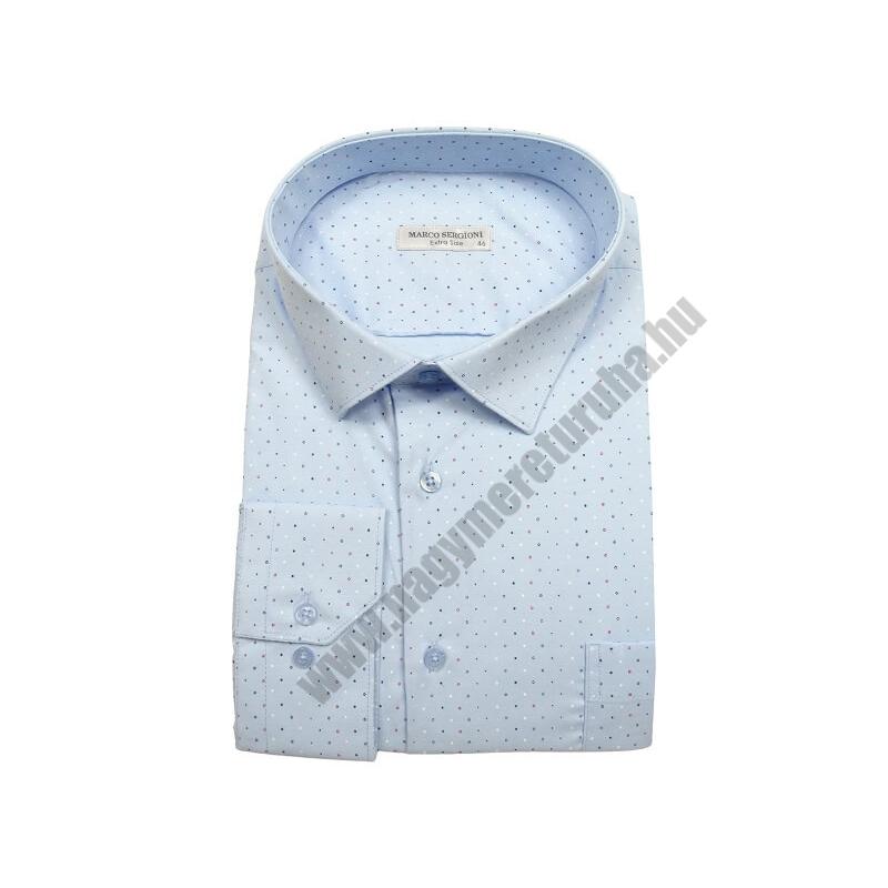 4XL-11XL Extra nagyméretű alkalmi M.Púderkék, piros pöttyös zsebes férfi hosszú ujjú ing kiváló minőségű rugalmas pamutból.Rendeljen online kényelmesen vagy jöjjön el személyesen üzletünkbe!