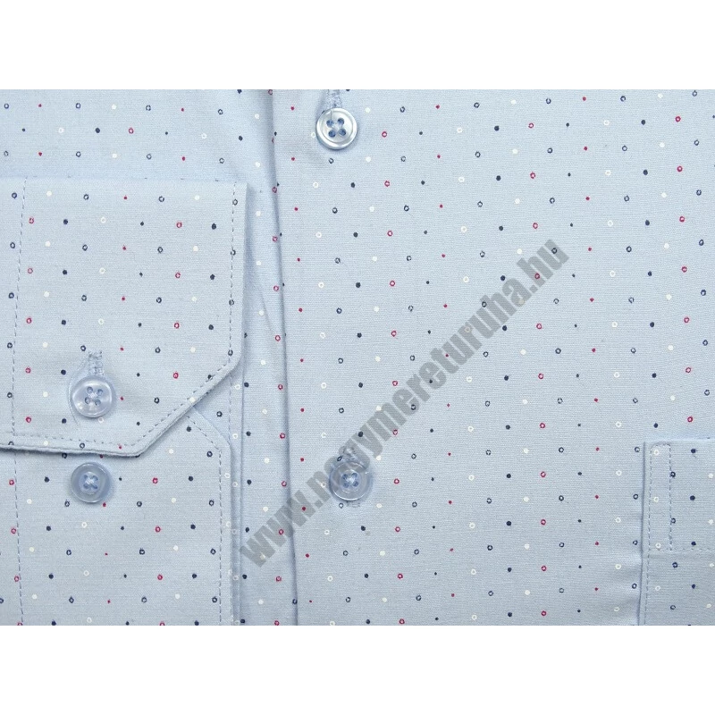 Férfi zsebes ing 5XL pöttyös piros extra nagyméretű