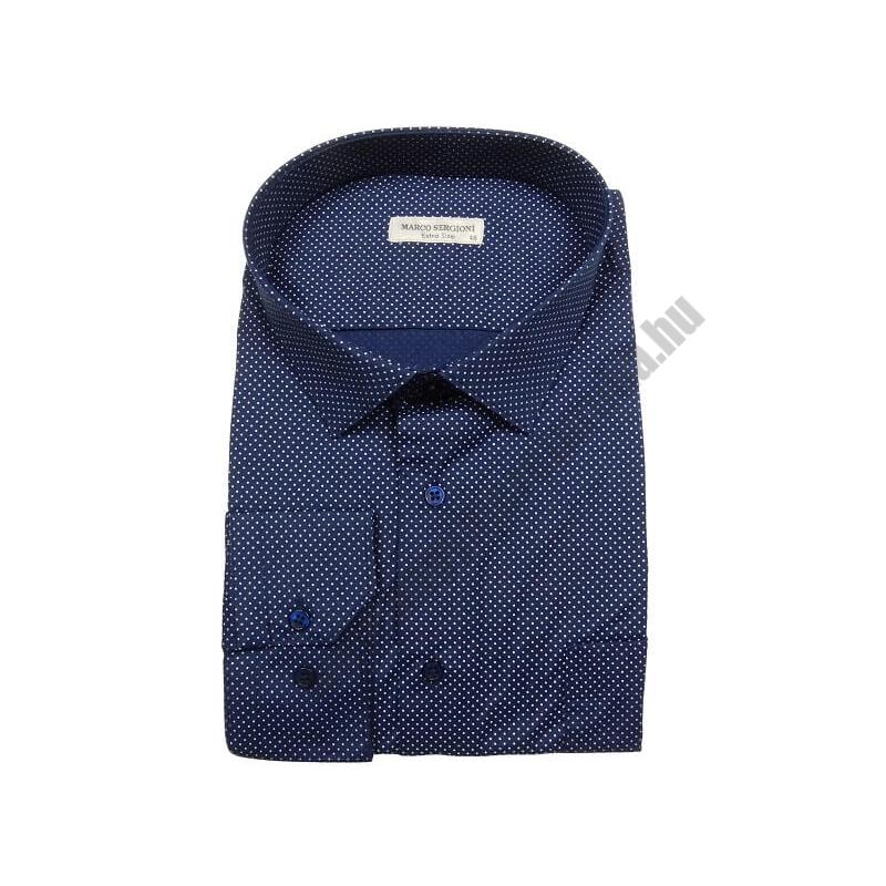 4XL-11XL Extra nagyméretű alkalmi M.Sötétkék, pöttyös zsebes férfi hosszú ujjú ing kiváló minőségű rugalmas pamutból.Rendeljen online kényelmesen vagy jöjjön el személyesen üzletünkbe!