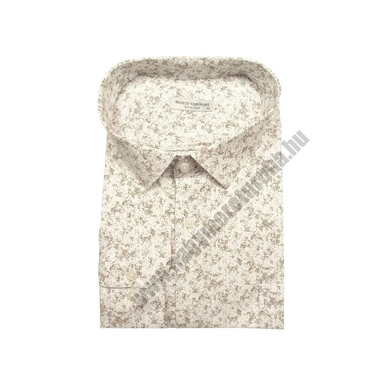 4XL-11XL Extra nagyméretű alkalmi M.Strom fehér barna mintás zsebes férfi hosszú ujjú ing kiváló minőségű rugalmas pamutból.Rendeljen online kényelmesen vagy jöjjön el személyesen üzletünkbe!