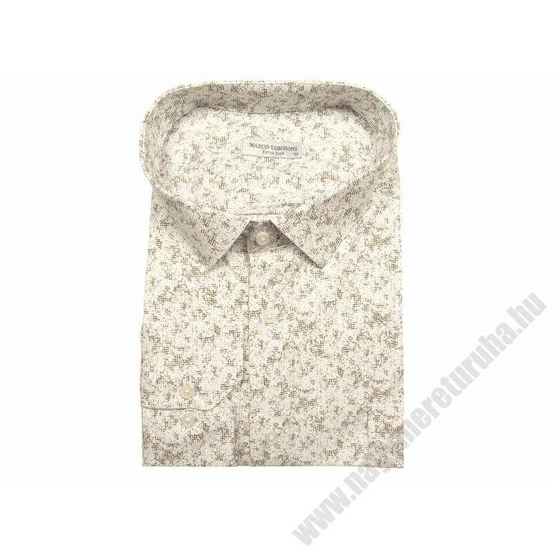 4XL-11XL Extra nagyméretű alkalmi M.Strom fehér barna mintás zsebes férfi hosszú ujjú ing kiváló minőségű rugalmas pamutból.Rendeljen online kényelmesen vagy jöjjön el személyesen üzletünkbe!