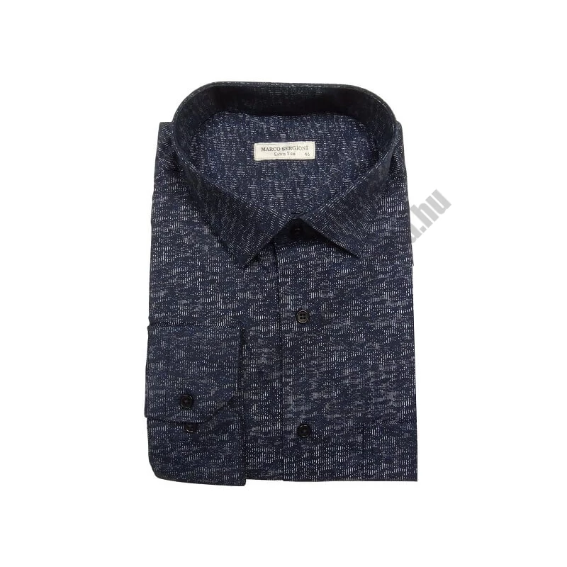 4XL-11XL Extra nagyméretű alkalmi M.Strom sötétkék fehér mintás zsebes férfi hosszú ujjú ing kiváló minőségű rugalmas pamutból.Rendeljen online kényelmesen vagy jöjjön el személyesen üzletünkbe!