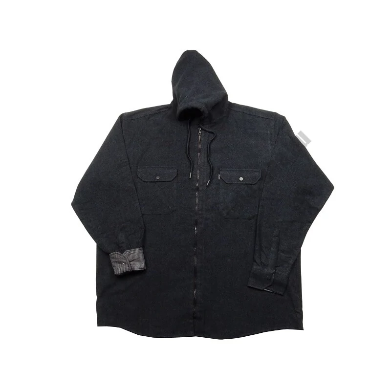 Férfi cipzáras vastag ing 2XL sötétkék nagyméretű