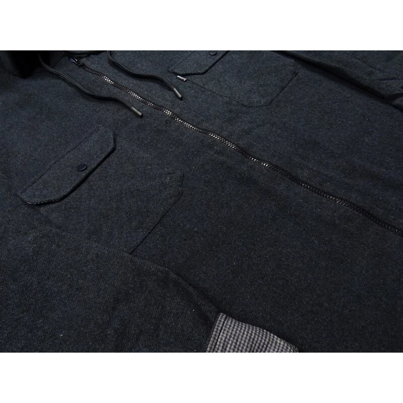 Férfi cipzáras vastag ing 2XL sötétkék nagyméretű