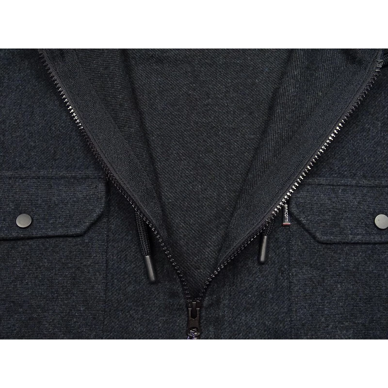 Férfi cipzáras vastag ing 2XL sötétkék nagyméretű