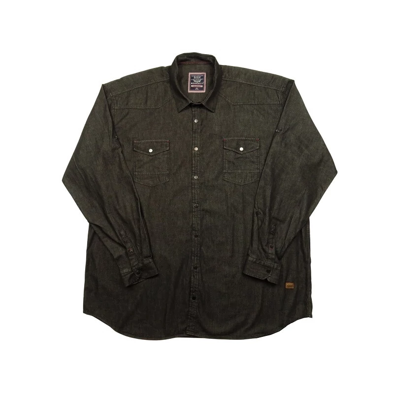 Extra nagy 6XL,7XL,8XL,9XL méretű B.King fekete zsebes,patentos férfi hosszú ujjú farmering, prémium minőségű rugalmas pamutból.Rendeljen online gyors szállítással vagy jöjjön el hozzánk személyesen üzletünkbe!