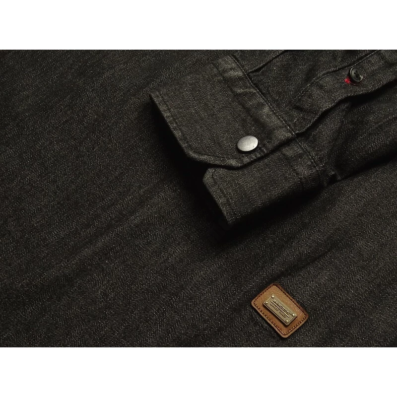Extra nagy 6XL,7XL,8XL,9XL méretű B.King fekete zsebes,patentos férfi hosszú ujjú farmering, prémium minőségű rugalmas pamutból.Rendeljen online gyors szállítással vagy jöjjön el hozzánk személyesen üzletünkbe!3