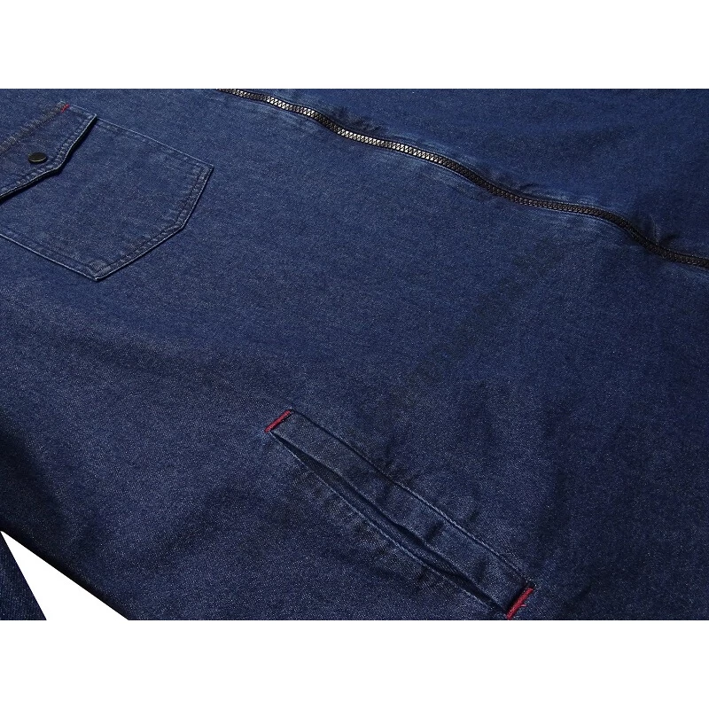 Nagy 2XL-6XL méretű B.King sötétkék zsebes,cipzáras férfi hosszú ujjú farmering, prémium minőségű 100% pamutból.Rendeljen online gyors szállítással vagy jöjjön el hozzánk személyesen üzletünkbe!3