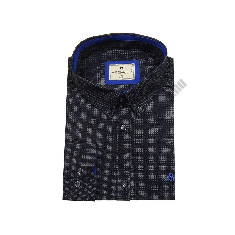 6XL, 7XL, 8XL, 9XL extra nagyméretű B.Range sötétkék, királykék mintás férfi hosszú ujjú ing prémium minőségű rugalmas pamutból.Rendeljen online gyors szállítással vagy jöjjön el hozzánk személyesen üzletünkbe!