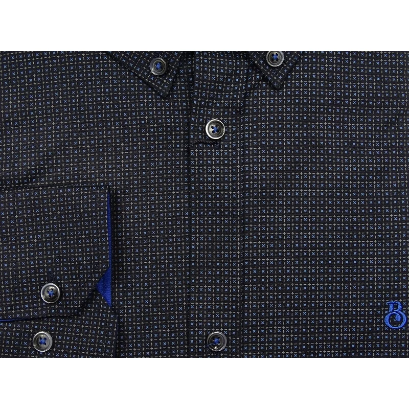 Férfi ing 8XL sötétkék extra nagyméretű