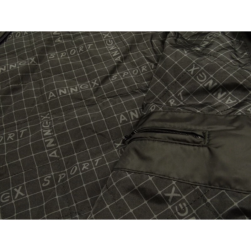 Férfi vízlepergetős kapucnis dzseki fekete 10XL (extra.
