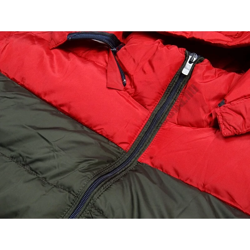 Tricolor pufi kabát 3XL piros extra nagyméretű