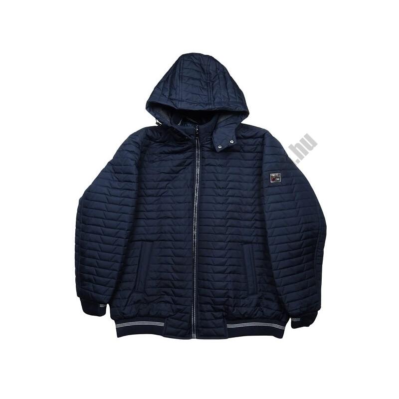 XL-6XL nagyméretű sötétkék színű férfi pufi télikabát levehető kapucnival, prémium minőségű anyagokból. Tekintse meg online vagy jöjjön el hozzánk személyesen üzletünkbe.