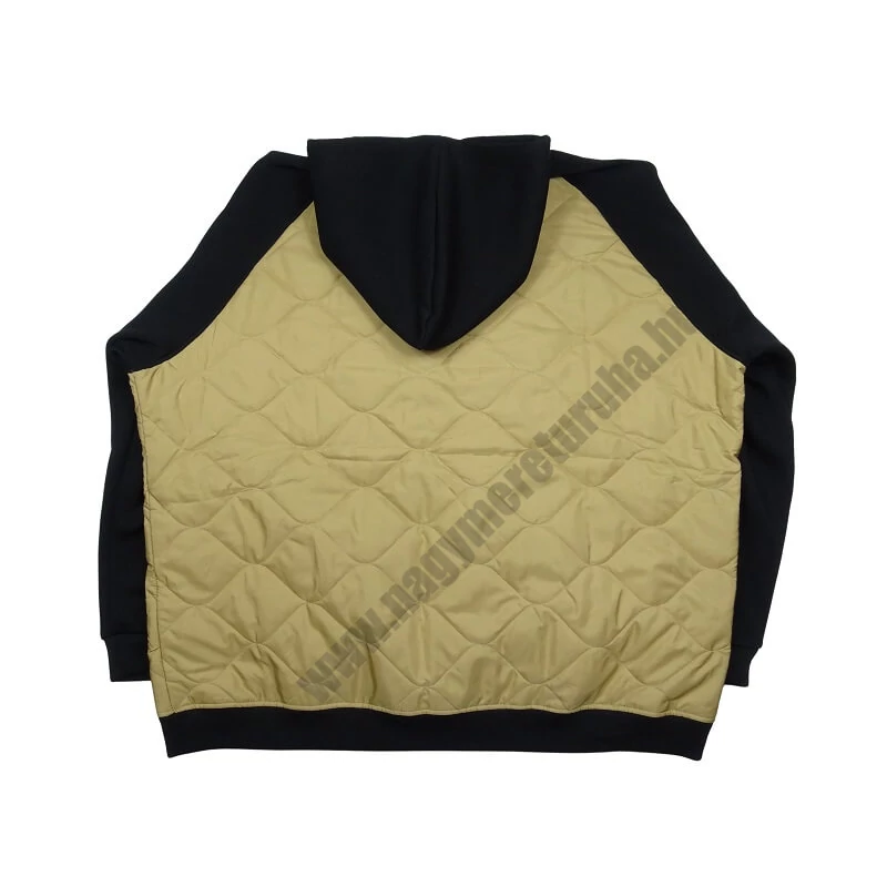 Férfi steppelt kabát 3XL camel nagyméretű