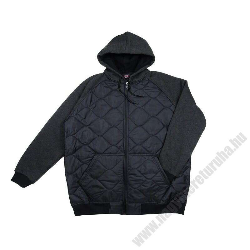 Prémium minőségű PP.Fekete férfi nagyméretű steppelt pulcsi dzseki.Rendeljen online kényelemesen vagy jöjjön el hozzánk üzletünkbe!