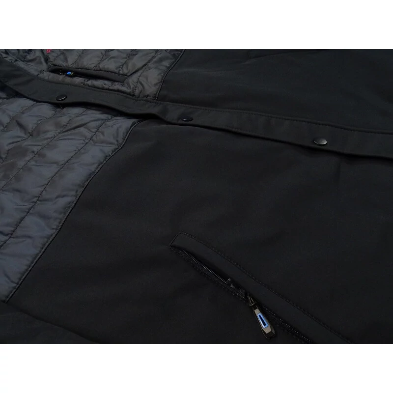 Férfi nagy 3XL-6XL méretű bélelt softshell kabát levehető kapucnival, sötétkék színben. Tekintse meg online vagy jöjjön el hozzánk személyesen üzletünkbe.4