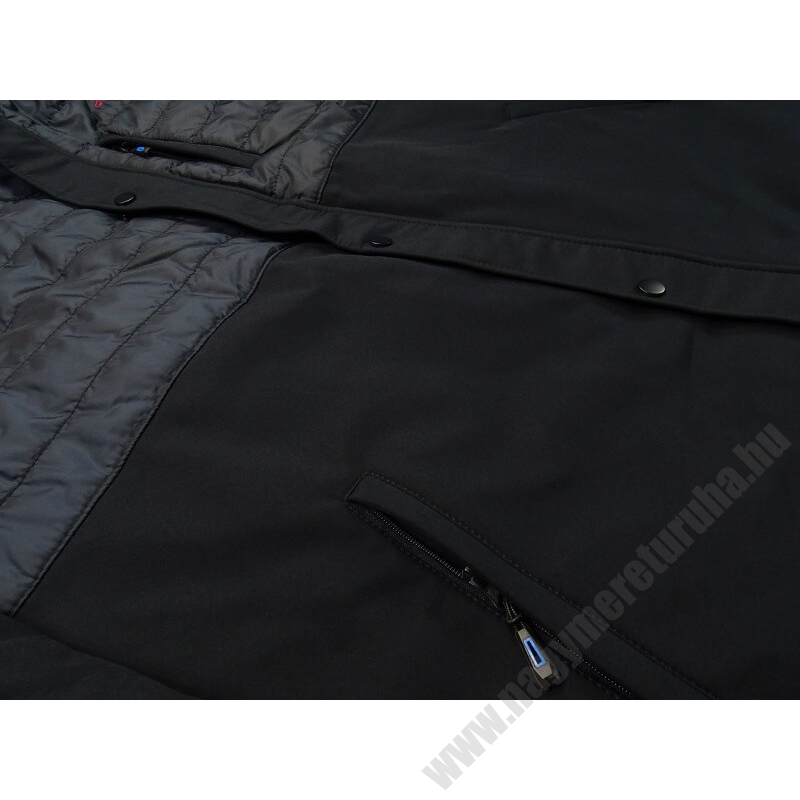 Férfi nagy 3XL-6XL méretű bélelt softshell kabát levehető kapucnival, sötétkék színben. Tekintse meg online vagy jöjjön el hozzánk személyesen üzletünkbe.4