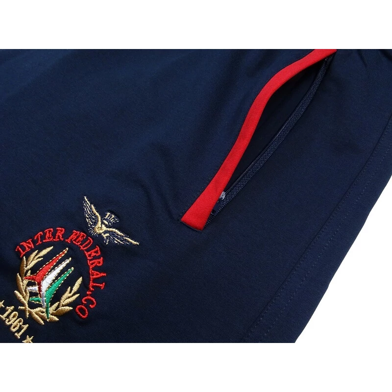 Férfi kapucnis melegítő szett  XL sötétkék kék