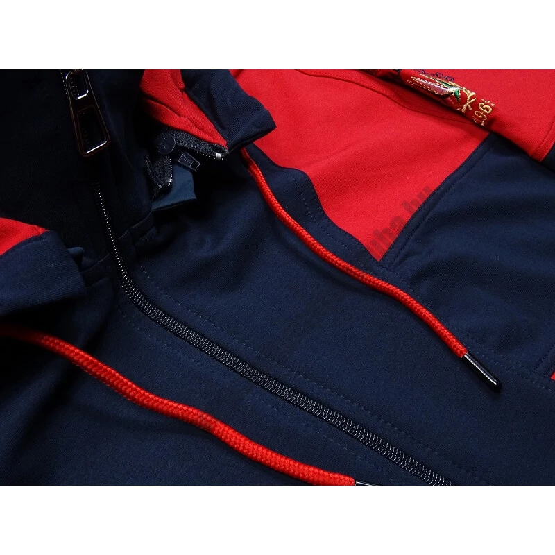 Férfi kapucnis melegítő szett  XL sötétkék kék