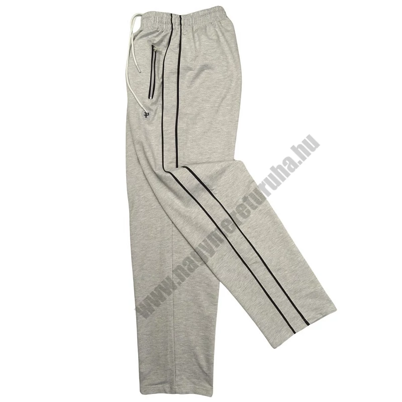 3XL,4XL,5XL,6XL,7XL,8XL- Nagyméretű férfi pamut melegítőnadrág szürke színben, cipzáras zsebekkel.Prémium minőségű rugalmas pamutból.Rendeljen online kényelemesen vagy jöjjön el üzletünkbe személyesen!