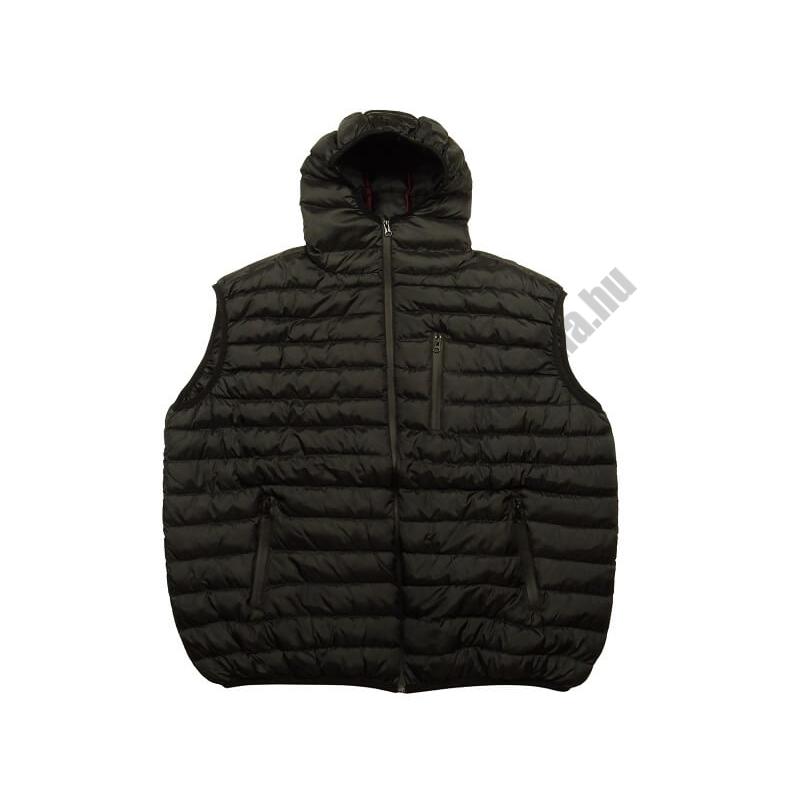 Nagy 3XL-6XL méretű férfi vízlepergetős pufi mellény levehető kapucnival, fekete színben. Prémium minőségű anyagból.Rendeljen online kényelemesen vagy jöjjön el hozzánk személyesen üzletünkbe!
