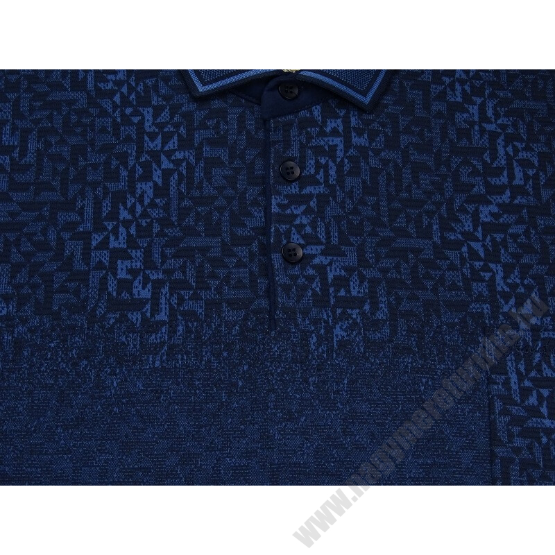 Prémium minőségű férfi nagyméretű zsebes galléros pulóver anyagában mintás kék színben. 3XL-6XL méretekben kapható.Kényelmes rendelés,gyors szállítás!2