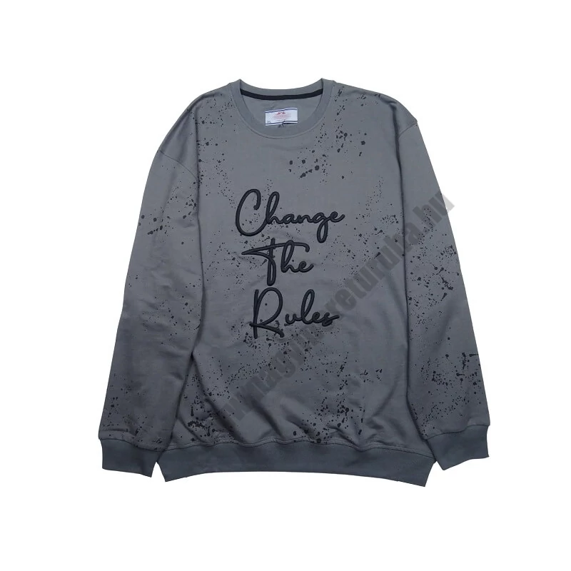 Pulóver Rules 3XL szürke nagyméretű