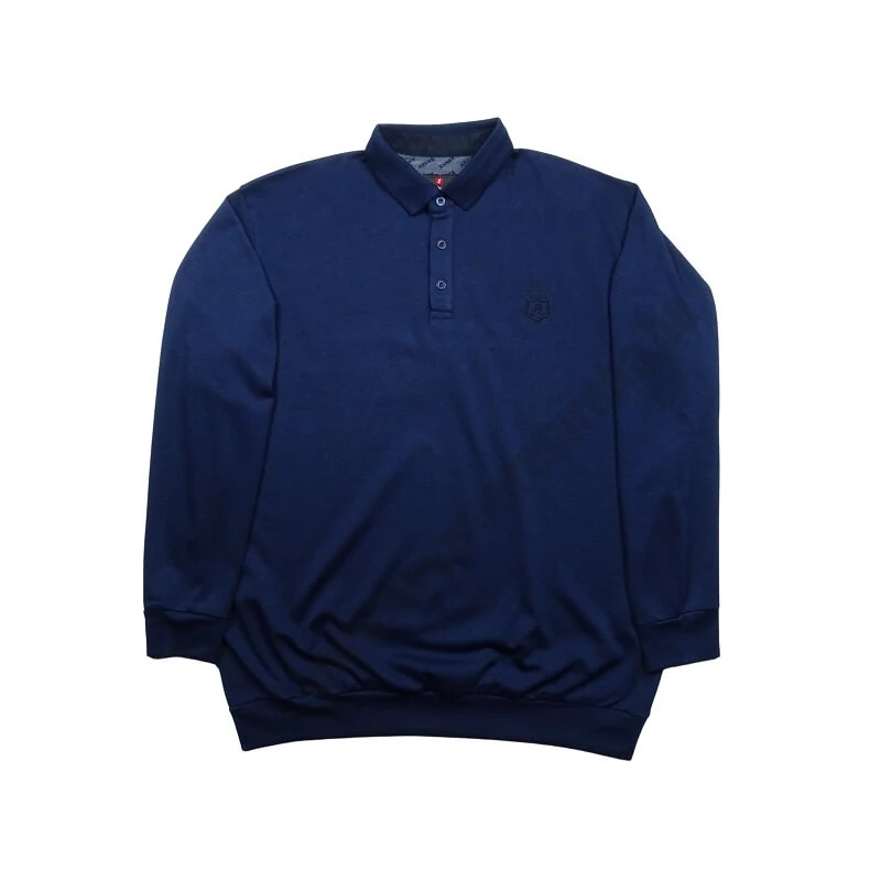 2XL-6XL nagyméretű sportos elegáns A.Kék Royal férfi galléros pulóver.Prémium minőségű 100% pamutból.Rendeljen kényelemesen online vagy próbálja fel személyesen üzletünkben!1