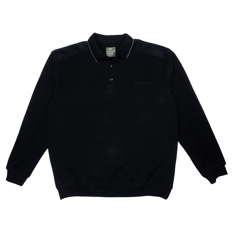 Férfi nagy 3XL méretű sportos elegáns GC.Fekete galléros pulóver.Prémium minőségű, puha 100% pamutból.Rendeljen kényelemesen online vagy próbálja fel személyesen üzletünkben!1