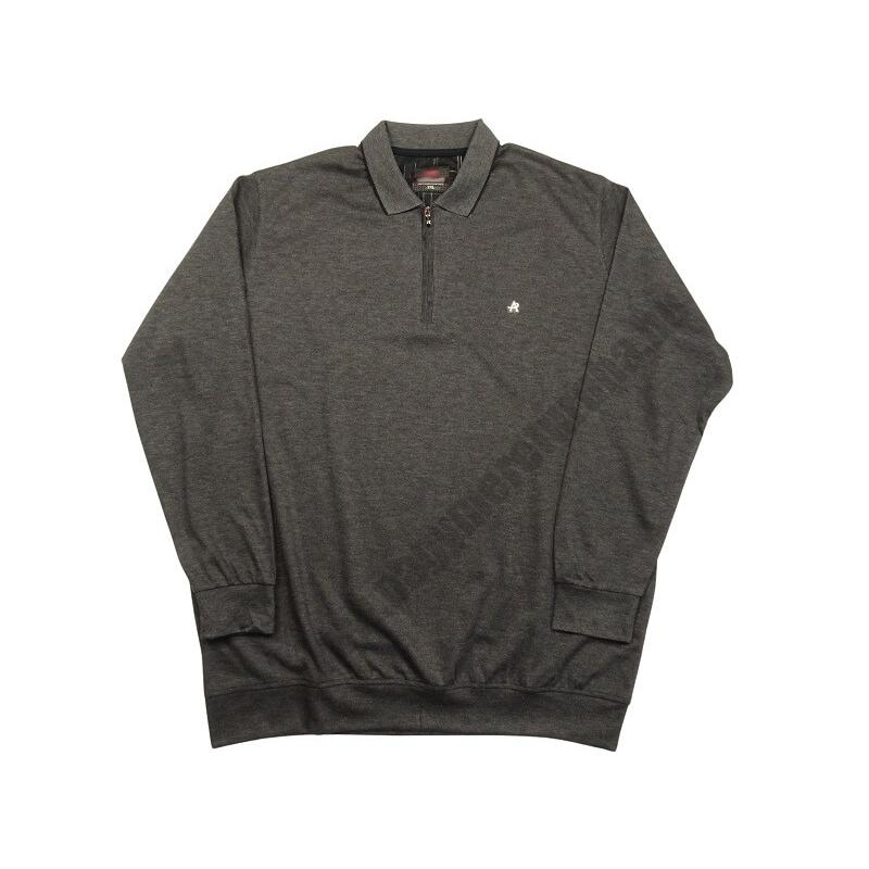 2XL-6XL nagyméretű sportosan elegáns A.Antracit Elegant férfi félcipzáras galléros pulóver.Prémium minőségű 100% pamutból.Rendeljen kényelemesen online vagy próbálja fel személyesen üzletünkben!1