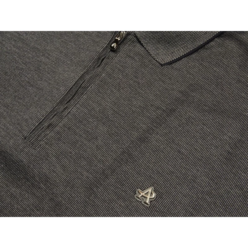 2XL-6XL nagyméretű sportosan elegáns A.Antracit Elegant férfi félcipzáras galléros pulóver.Prémium minőségű 100% pamutból.Rendeljen kényelemesen online vagy próbálja fel személyesen üzletünkben!2
