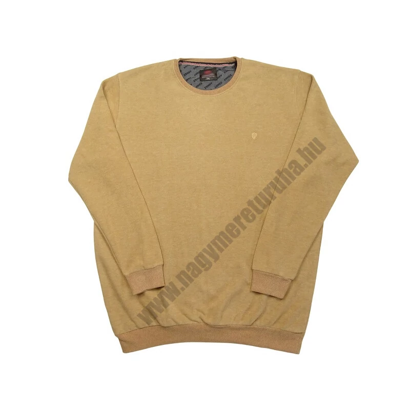 Férfi nagy 2XL-6XL méretű sportos elegáns A.Homok kerek nyakú, plüss pulóver.Prémium minőségű, rugalmas pamutból.Rendeljen kényelemesen online vagy próbálja fel személyesen üzletünkben!1