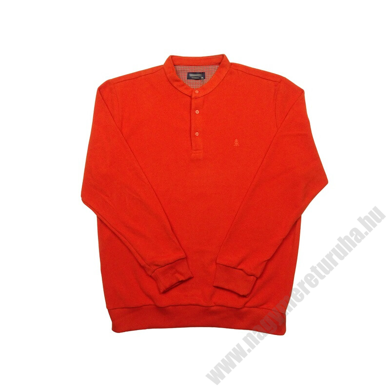 Divatos 3XL,4XL,5XL-nagyméretű férfi állógalléros pulóver narancssárga színben.Prémium minőségű, puha pamutból.Rendeljen kényelemesen online vagy próbálja fel személyesen üzletünkben!1