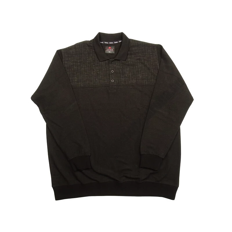 Sportosan elegáns férfi 2XL,3XL,4XL,5XL,6XL- nagyméretű A.Hot fekete galléros pulóver.Prémium minőségű rugalmas pamutból.Rendeljen kényelemesen online vagy próbálja fel személyesen üzletünkben!1