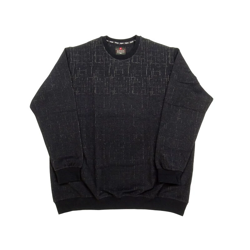 Férfi nagy 2XL,3XL,4XL,5XL,6XL méretű A.Maze sötétkék, szürke mintás pulóver.Prémium minőségű rugalmas pamutból.Rendeljen kényelemesen online vagy próbálja fel személyesen üzletünkben!1