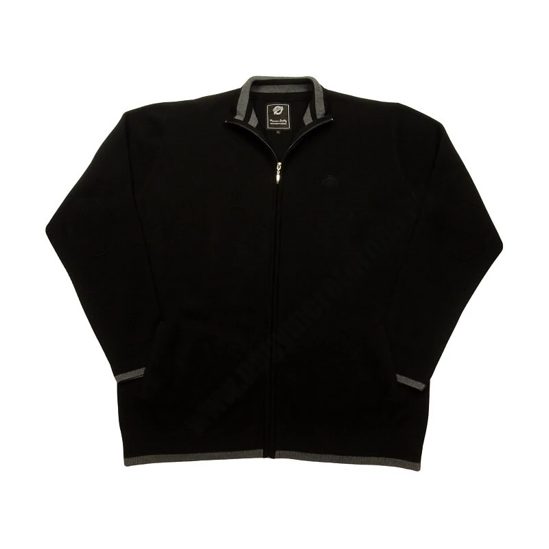 Nagyméretű férfi kötött kardigán fekete 2XL