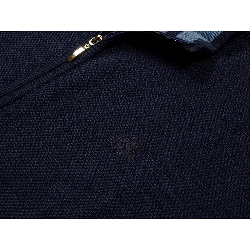 Férfi kötött kardigán XL sötétkék